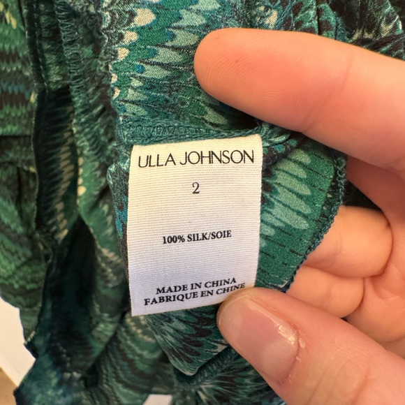 Ulla Johnson NWT Silvia Peacock Dress Sz 2 Silk w/ Ruffles - Picture 9 of 10